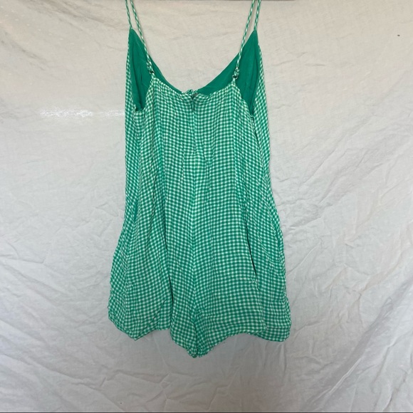 Green gingham romper - Picture 2 of 5